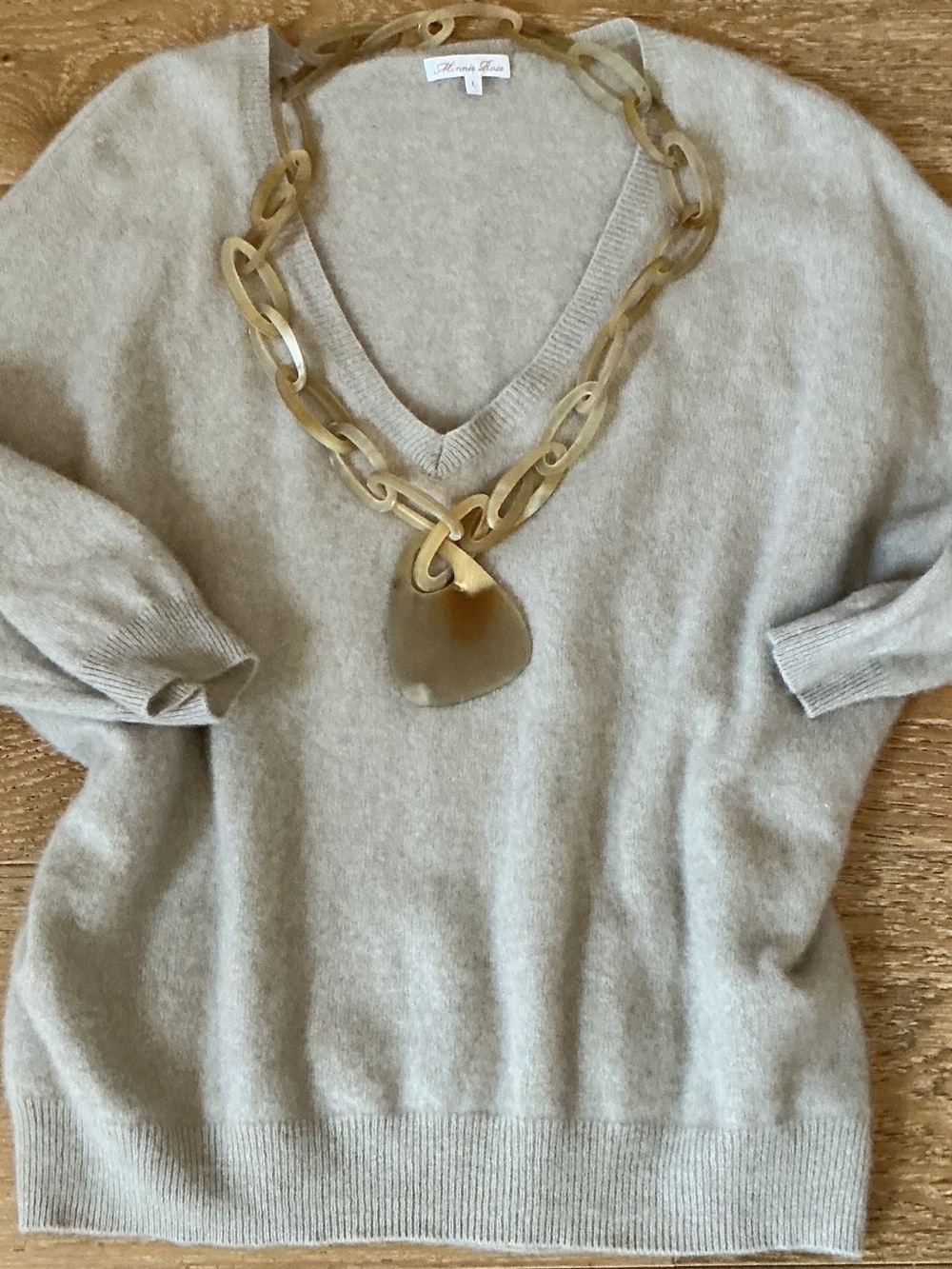 Minnie Rose Oatmeal Cashmere Sweater